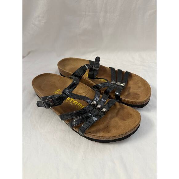 Birkenstock Tatami Black Suede Strappy Slip On Sandals Sz 41/10 GS - Picture 2 of 5